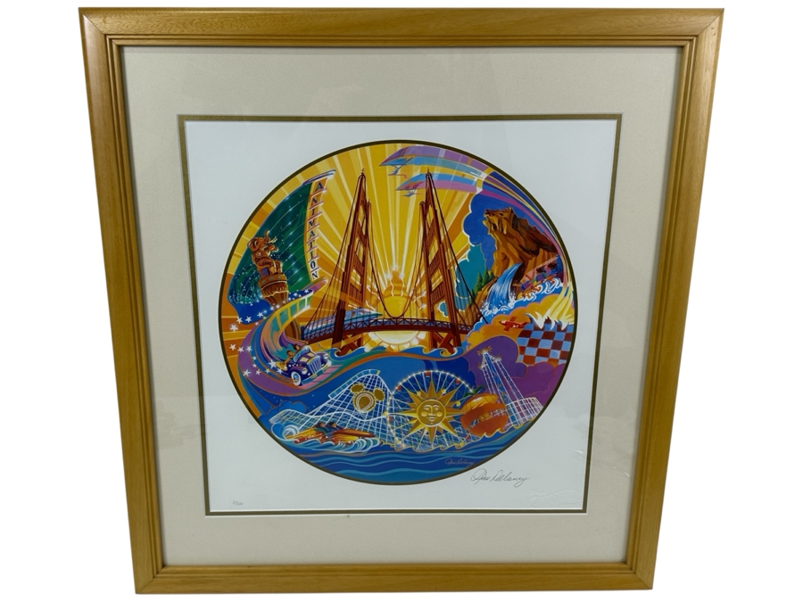 Tim Delaney (Executive Designer For Walt Disney Imagineering) Disney's California Adventure Limited Edition Lithograph Hand Signed By Tim Delaney Numbered 2 Of 500 17 X 17 Framed 24.5 X 26 [Photo 3]