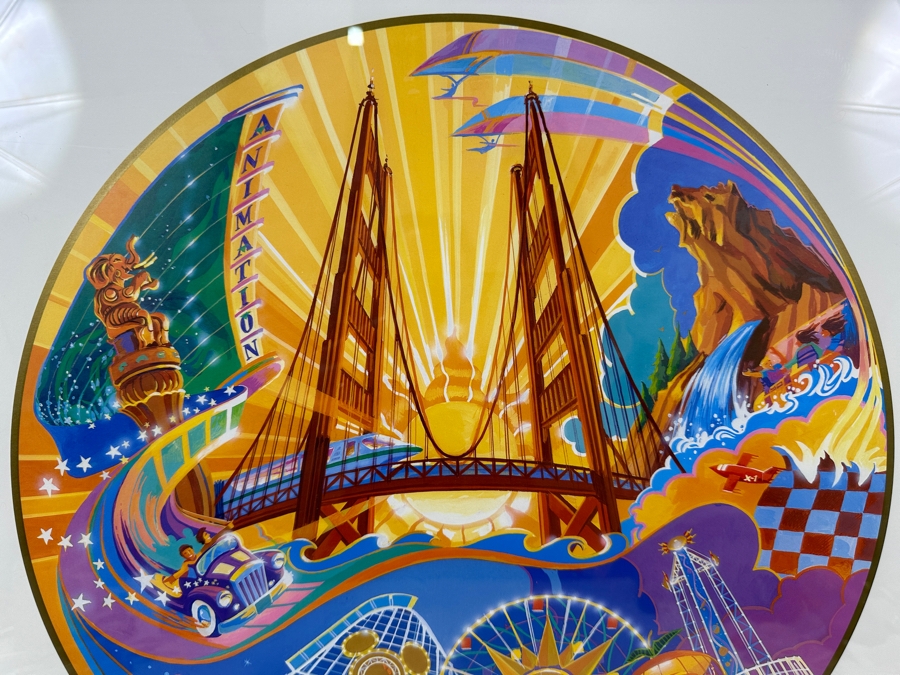 Tim Delaney (Executive Designer For Walt Disney Imagineering) Disney's California Adventure Limited Edition Lithograph Hand Signed By Tim Delaney Numbered 2 Of 500 17 X 17 Framed 24.5 X 26 [Photo 8]