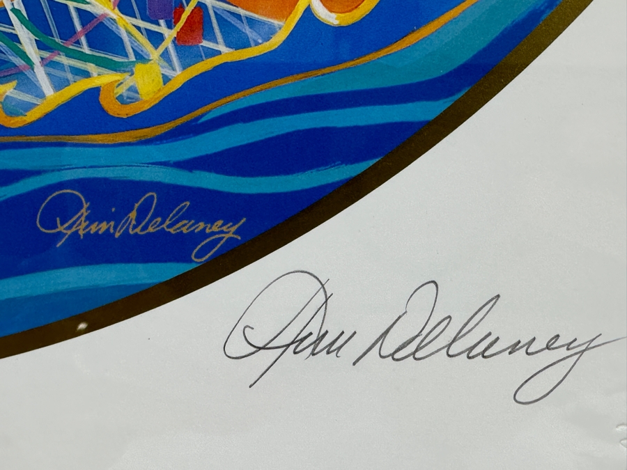 Tim Delaney (Executive Designer For Walt Disney Imagineering) Disney's California Adventure Limited Edition Lithograph Hand Signed By Tim Delaney Numbered 2 Of 500 17 X 17 Framed 24.5 X 26 [Photo 4]