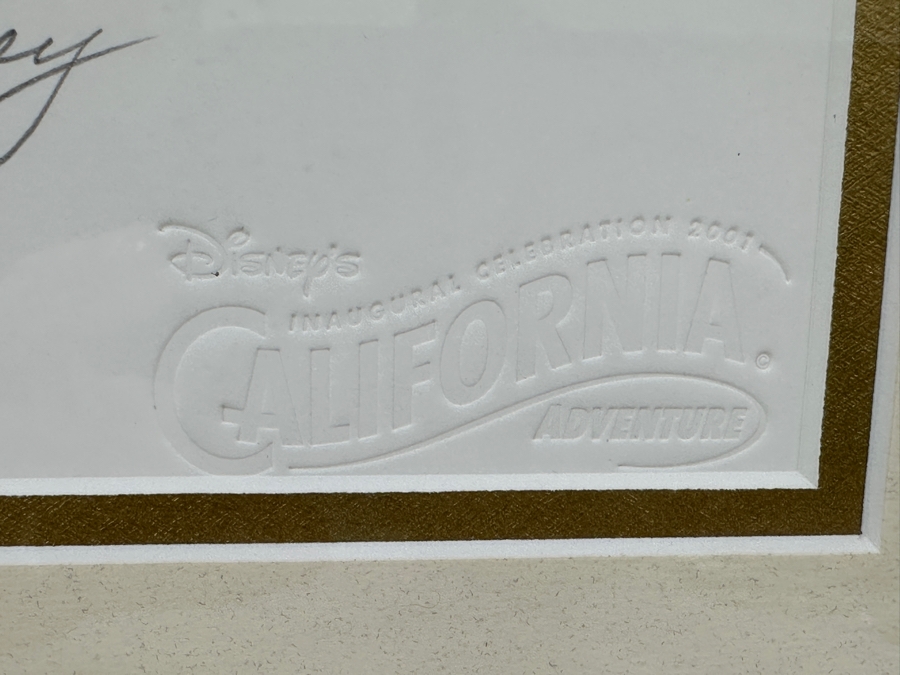 Tim Delaney (Executive Designer For Walt Disney Imagineering) Disney's California Adventure Limited Edition Lithograph Hand Signed By Tim Delaney Numbered 2 Of 500 17 X 17 Framed 24.5 X 26 [Photo 5]