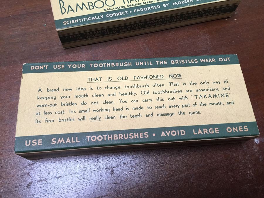 Vintage New in Box Bamboo Handle Tooth Brushes [Photo 2]