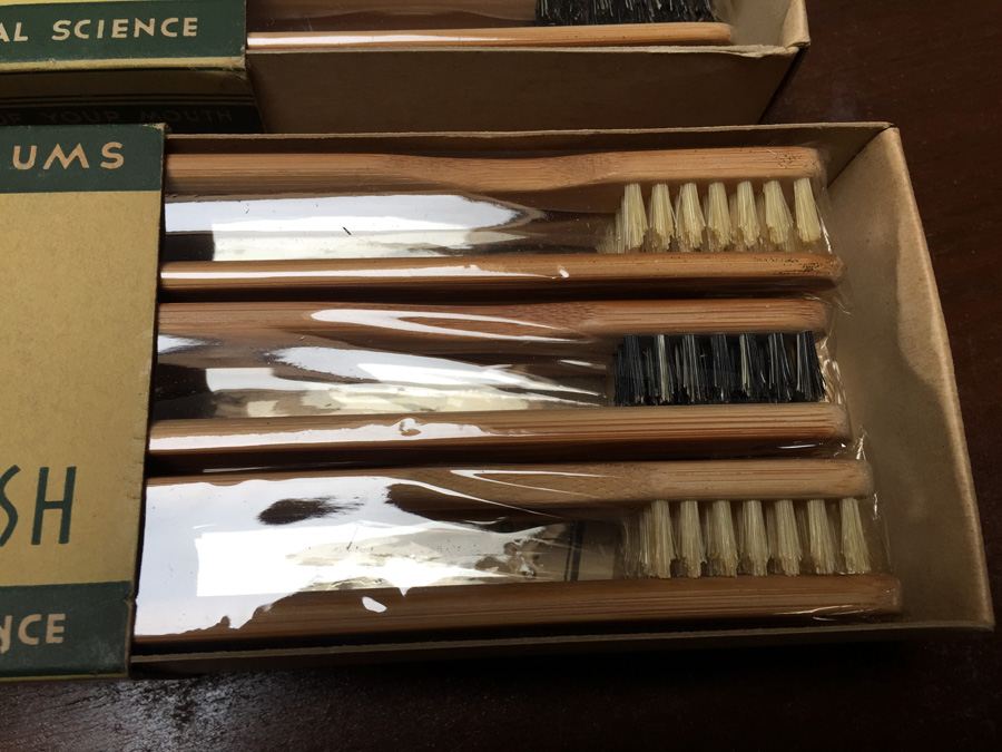 Vintage New in Box Bamboo Handle Tooth Brushes [Photo 3]