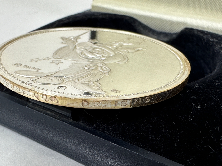 99.9% Pure Silver Euro Disney 1992 Commemorative Coin With Mickey Mouse On Verso 19.5g [Photo 8]