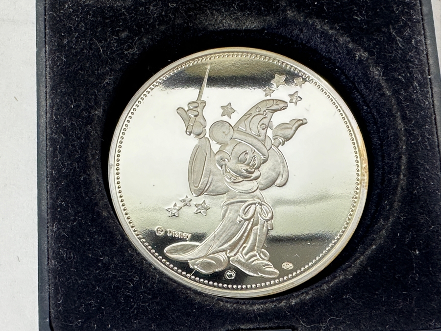 99.9% Pure Silver Euro Disney 1992 Commemorative Coin With Mickey Mouse On Verso 19.5g [Photo 4]