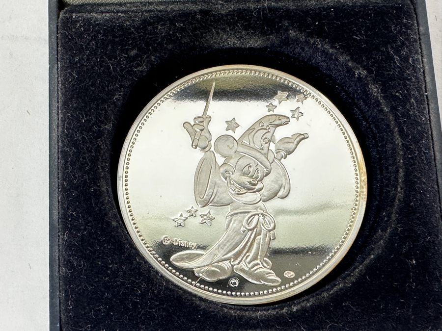 99.9% Pure Silver Euro Disney 1992 Commemorative Coin With Mickey Mouse On Verso 19.5g [Photo 3]