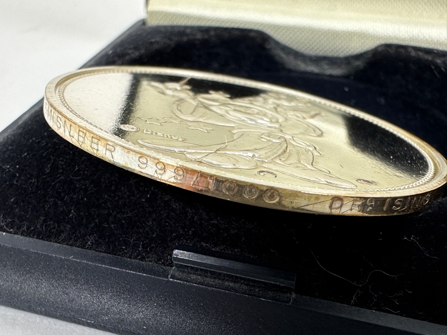 99.9% Pure Silver Euro Disney 1992 Commemorative Coin With Mickey Mouse On Verso 19.5g [Photo 7]