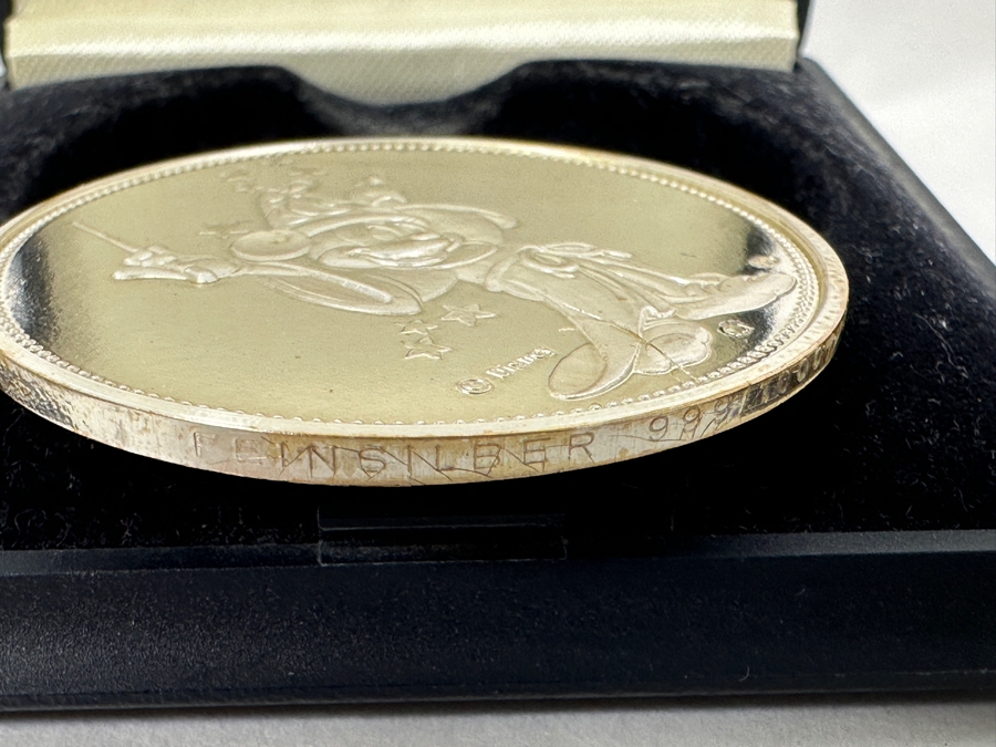 99.9% Pure Silver Euro Disney 1992 Commemorative Coin With Mickey Mouse On Verso 19.5g [Photo 5]