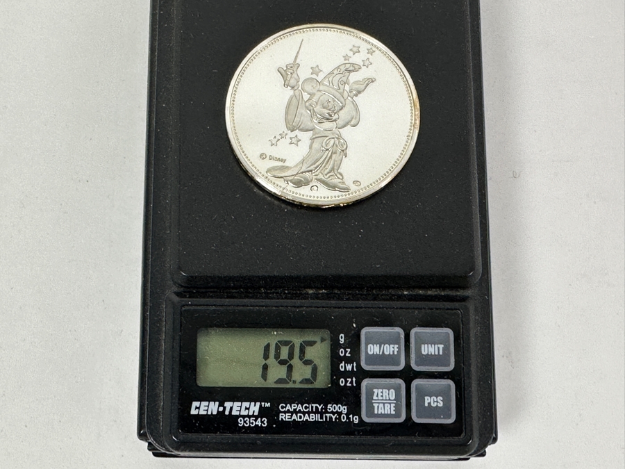 99.9% Pure Silver Euro Disney 1992 Commemorative Coin With Mickey Mouse On Verso 19.5g [Photo 10]