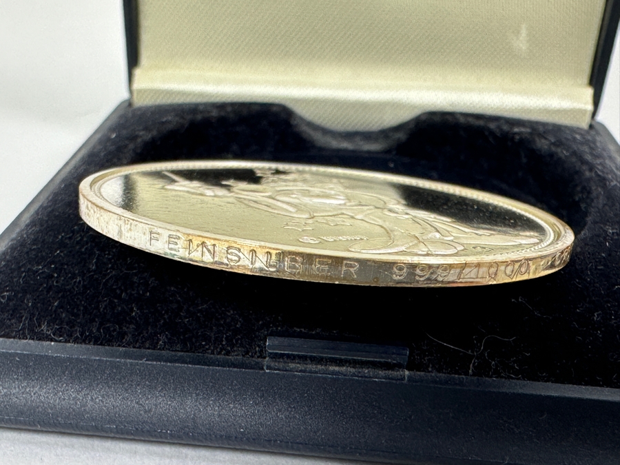 99.9% Pure Silver Euro Disney 1992 Commemorative Coin With Mickey Mouse On Verso 19.5g [Photo 6]