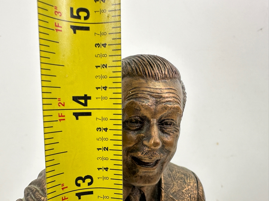 Walt Disney And Mickey Mouse Resin Partners Statue By Blaine Gibson Presented To Disneyland Cast Member Craig Smith 'Part Of The Disney Magic For 33 Years... We'll Miss You! May 2001' 10W X 5.5D X 14.5H [Photo 17]