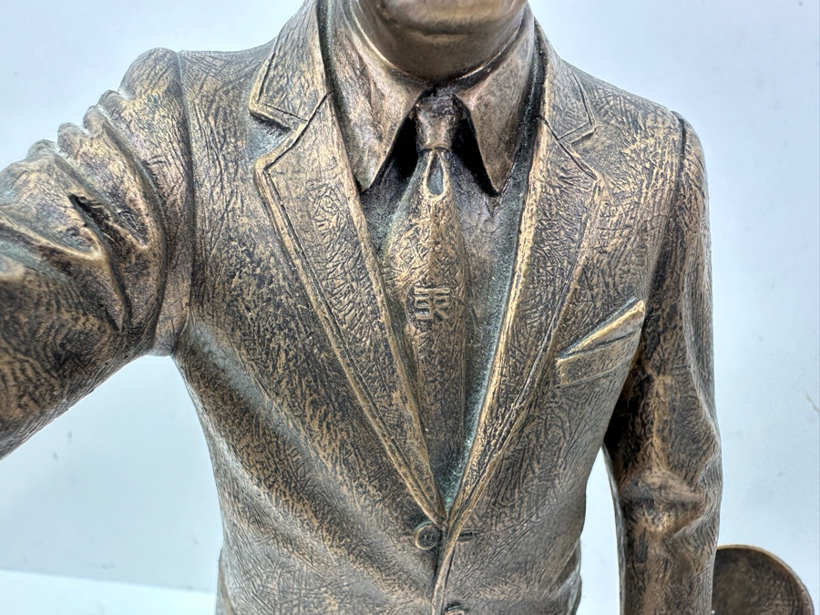 Walt Disney And Mickey Mouse Resin Partners Statue By Blaine Gibson Presented To Disneyland Cast Member Craig Smith 'Part Of The Disney Magic For 33 Years... We'll Miss You! May 2001' 10W X 5.5D X 14.5H [Photo 12]