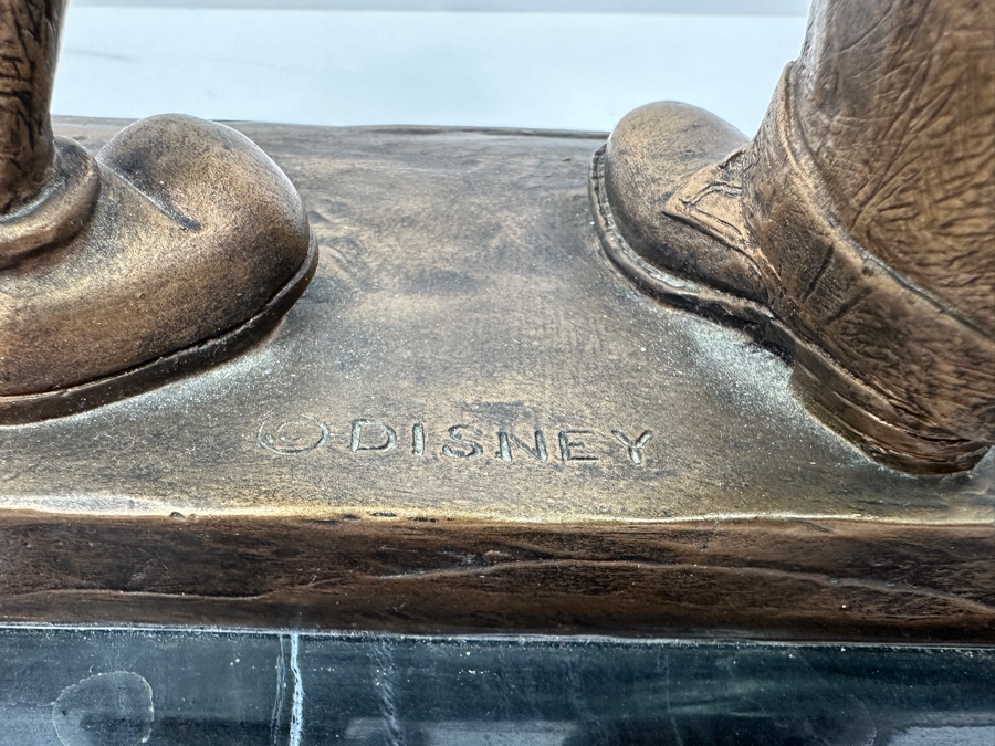 Walt Disney And Mickey Mouse Resin Partners Statue By Blaine Gibson Presented To Disneyland Cast Member Craig Smith 'Part Of The Disney Magic For 33 Years... We'll Miss You! May 2001' 10W X 5.5D X 14.5H [Photo 8]