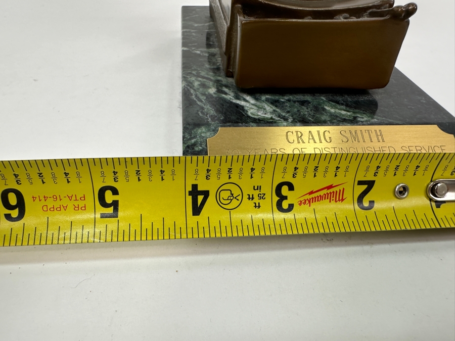 Rare Disneyland Cast Member 30 Years Of Distinguished Service Award Bronze Jiminy Cricket Sculpture 'Craig Smith 30 Years Of Distinguished Service Disneyland June 24, 1968' 4W X 7D X 7.5H [Photo 15]