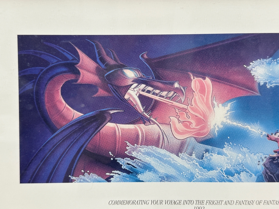 1992 Fantasmic! Commemorative Certificate From Disneyland Park Professionally Framed 12 X 9.5 [Photo 4]