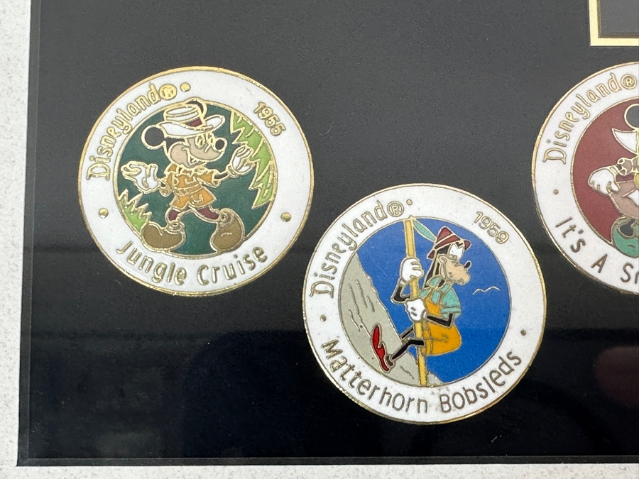 Disneyland Trading Pins Celebrating 40 Years Of Adventures 1955-95 Disney/Lucasfilm Lion King Celebration Disneyland '94 & Indiana Jones Adventures '95: Jungle Cruise, Matterhorn Bobsleds, It's A Small World, Space Mountain & Big Thunder Mountain Railroad [Photo 8]