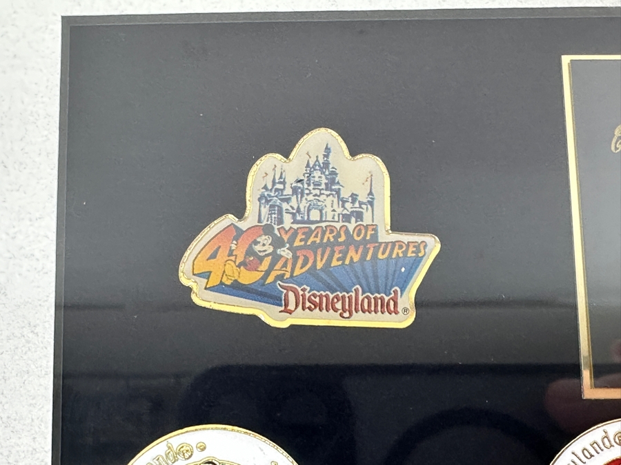 Disneyland Trading Pins Celebrating 40 Years Of Adventures 1955-95 Disney/Lucasfilm Lion King Celebration Disneyland '94 & Indiana Jones Adventures '95: Jungle Cruise, Matterhorn Bobsleds, It's A Small World, Space Mountain & Big Thunder Mountain Railroad [Photo 7]