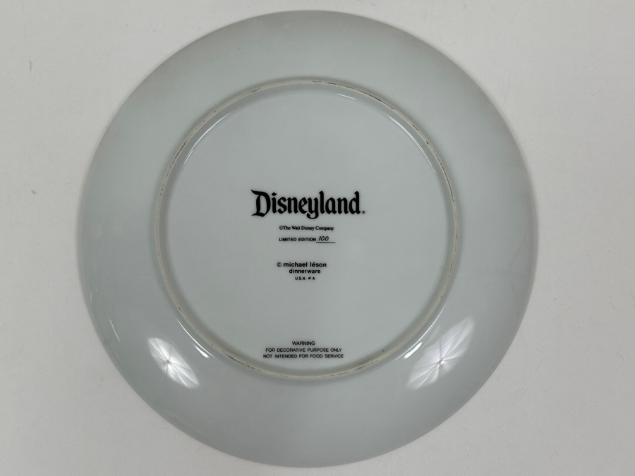 Limited Edition Disneyland Club 33 25th Year Anniversary Plate Numbered 100 Michael Leson Dinnerware 9.5W [Photo 4]
