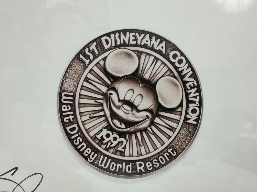 Rare Artist Signed First Disneyana Convention Poster Featuring A Carousel Horse September 24-27, 1998 Walt Disney World Signed By Randy Souders Framed 33.5 X 25.5 [Photo 9]