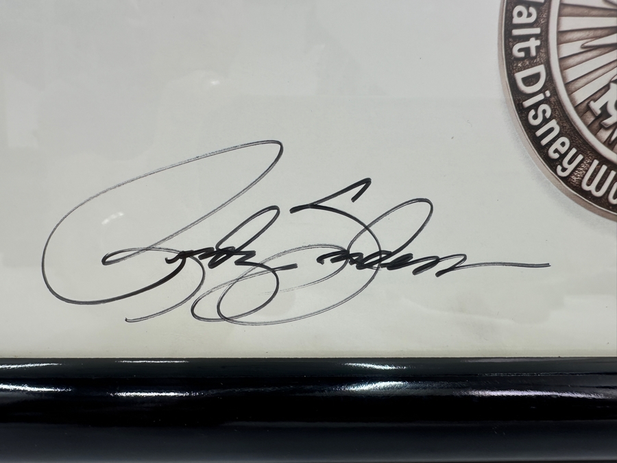 Rare Artist Signed First Disneyana Convention Poster Featuring A Carousel Horse September 24-27, 1998 Walt Disney World Signed By Randy Souders Framed 33.5 X 25.5 [Photo 11]