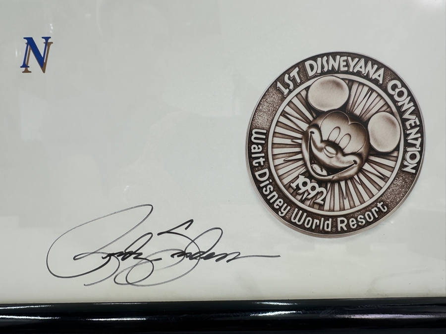 Rare Artist Signed First Disneyana Convention Poster Featuring A Carousel Horse September 24-27, 1998 Walt Disney World Signed By Randy Souders Framed 33.5 X 25.5 [Photo 8]