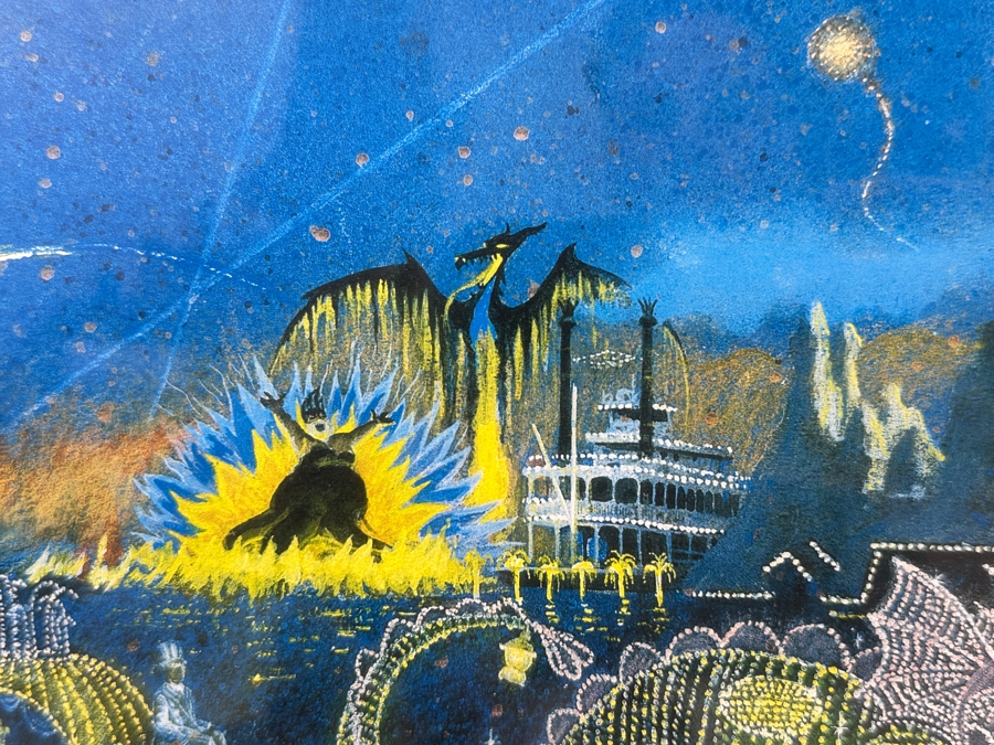 Charles Boyer (1935-2021, American) Limited Edition Artist Signed Lithograph Titled 'The Main Street Electrical Parade Farewell Season' Numbered 1,293 Of 3,000 32.5 X 12 Professionally Framed 41 X 20.5 With Certificate Of Authenticity [Photo 10]