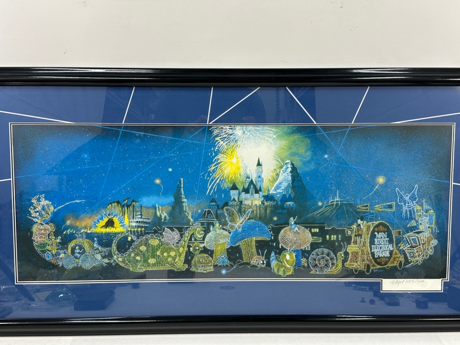 Charles Boyer (1935-2021, American) Limited Edition Artist Signed Lithograph Titled 'The Main Street Electrical Parade Farewell Season' Numbered 1,293 Of 3,000 32.5 X 12 Professionally Framed 41 X 20.5 With Certificate Of Authenticity [Photo 2]