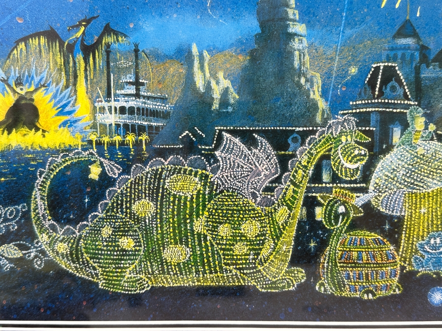 Charles Boyer (1935-2021, American) Limited Edition Artist Signed Lithograph Titled 'The Main Street Electrical Parade Farewell Season' Numbered 1,293 Of 3,000 32.5 X 12 Professionally Framed 41 X 20.5 With Certificate Of Authenticity [Photo 9]