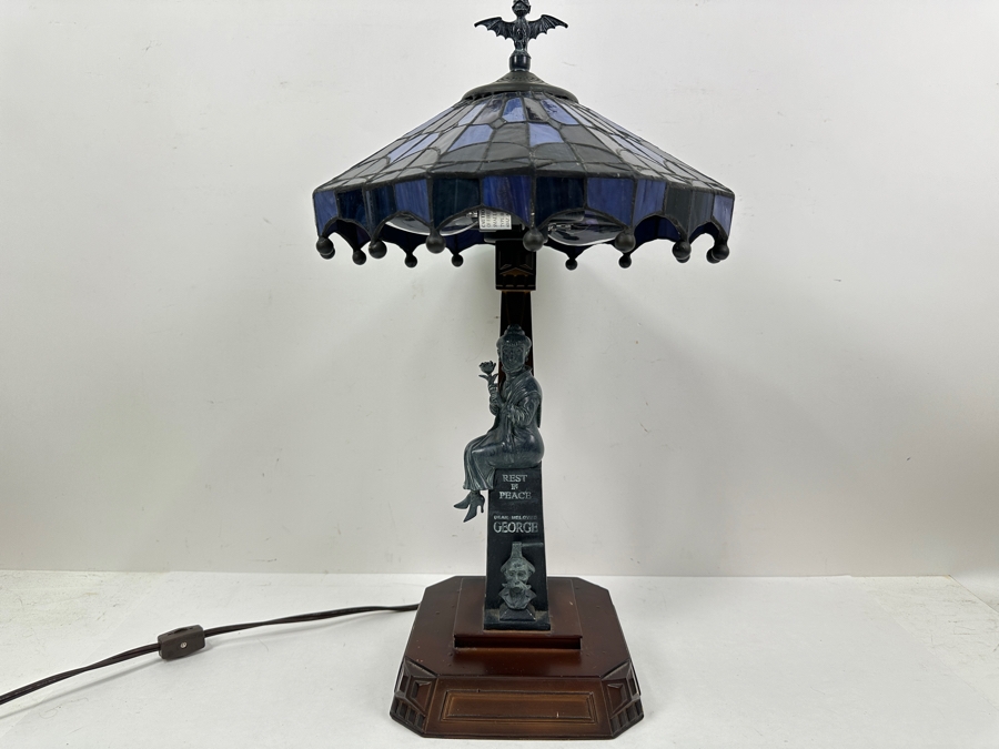 The Haunted Mansion Disneyland Stained Glass Lamp Designed By Jody Daily Limited Edition Of 999 Walt Disney Collectibles 21'H [Photo 6]