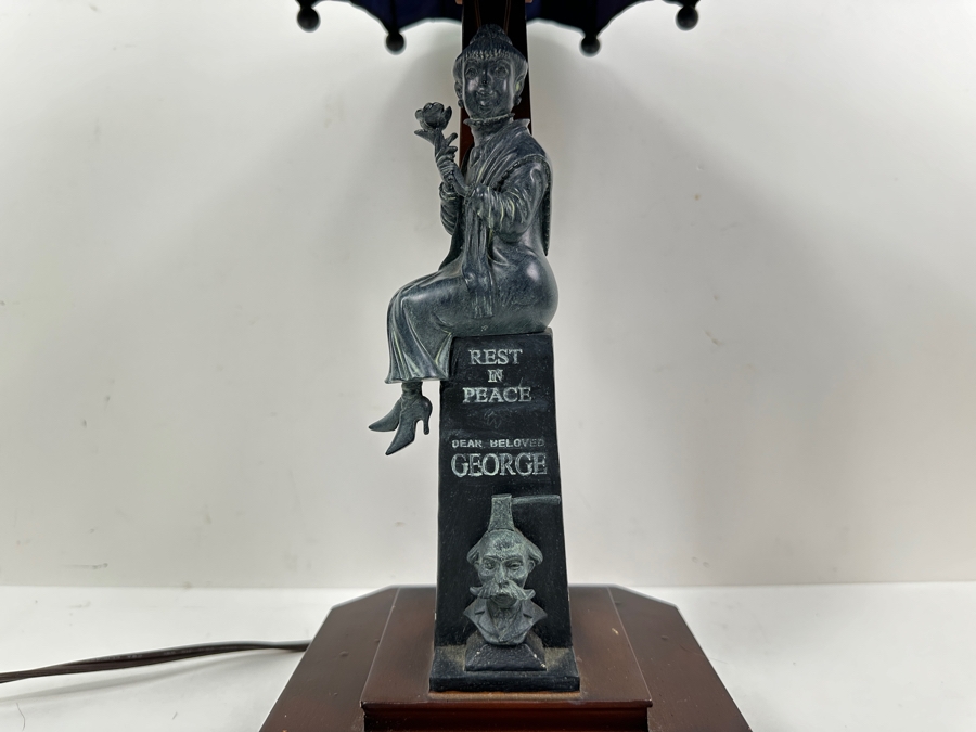 The Haunted Mansion Disneyland Stained Glass Lamp Designed By Jody Daily Limited Edition Of 999 Walt Disney Collectibles 21'H [Photo 12]