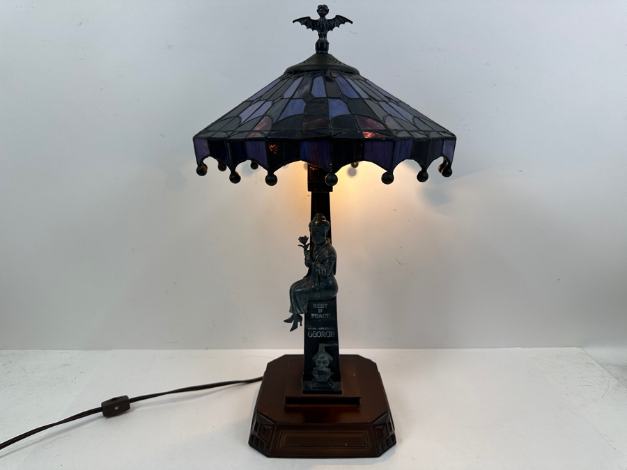 The Haunted Mansion Disneyland Stained Glass Lamp Designed By Jody Daily Limited Edition Of 999 Walt Disney Collectibles 21'H [Photo 5]