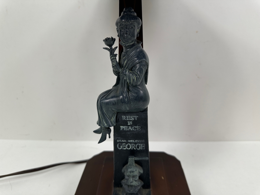 The Haunted Mansion Disneyland Stained Glass Lamp Designed By Jody Daily Limited Edition Of 999 Walt Disney Collectibles 21'H [Photo 7]