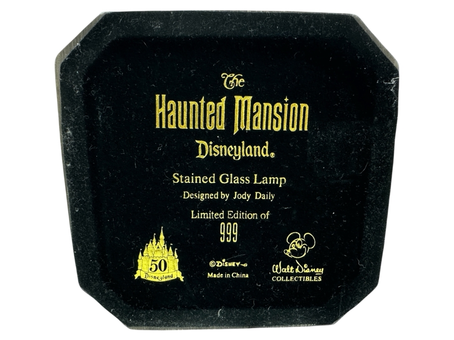 The Haunted Mansion Disneyland Stained Glass Lamp Designed By Jody Daily Limited Edition Of 999 Walt Disney Collectibles 21'H [Photo 3]