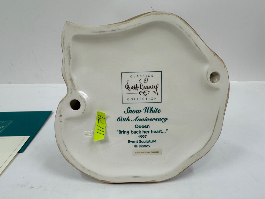 Walt Disney Classics Collection WDCC Figurine Snow White 60th Anniversary Queen 'Bring Back Her Heart...' 1997 Event Sculpture With COA 9.5H [Photo 8]