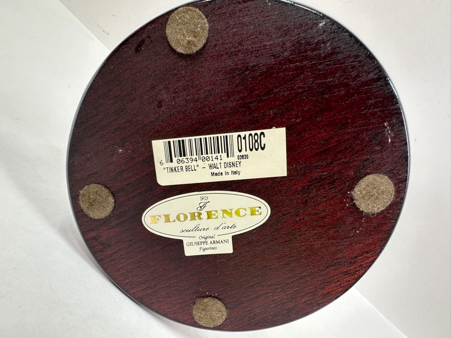 Florence Giuseppe Armani 'Tinker Bell' Walt Disney Figurine Made In Italy 12.25H [Photo 10]