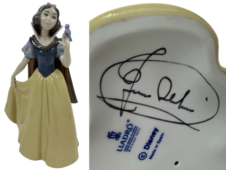 Vintage Signed Lladro Snow White Figurine With Original Box Signed On Bottom 9.25H
