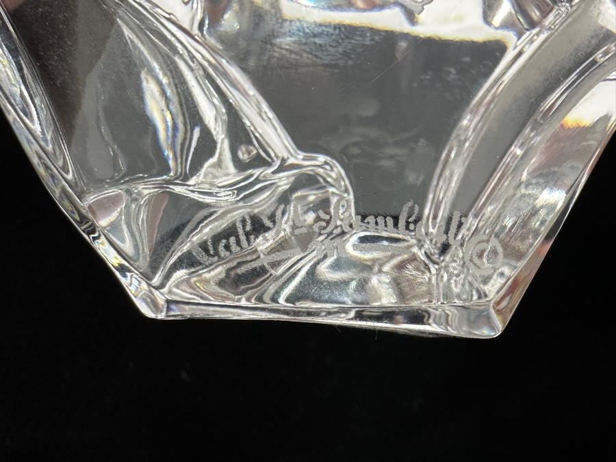 Val Saint Lambert Etched Crystal Euro Disneyland Paperweight 4.5W [Photo 5]
