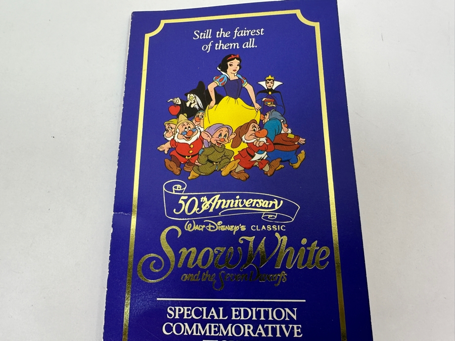 50th Anniversary Walt Disney's Classic Snow White And The Seven Dwarfs Special Edition Commemorative Ticket & Coin 1987 [Photo 4]