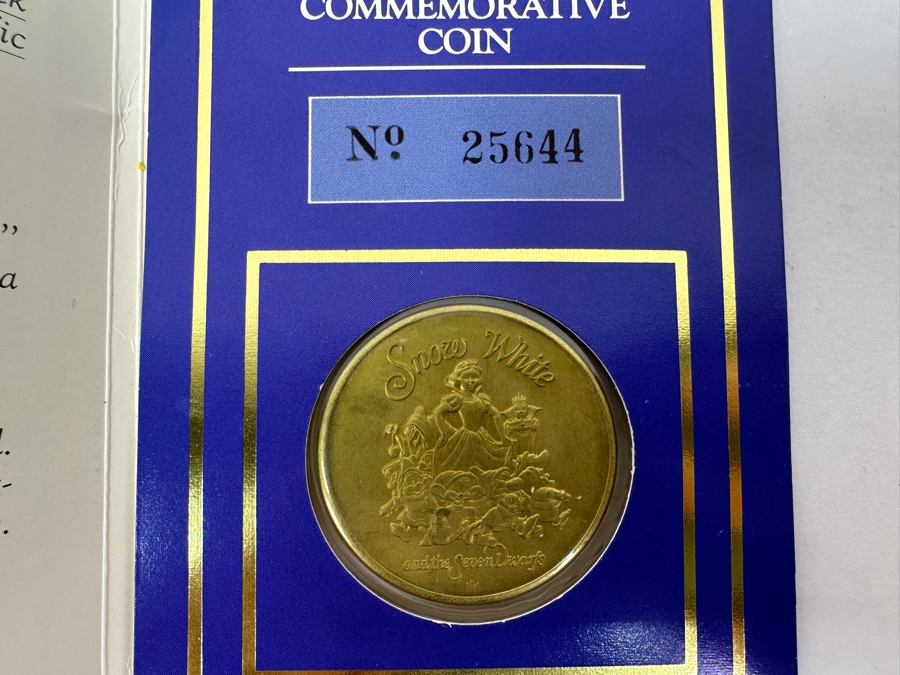 50th Anniversary Walt Disney's Classic Snow White And The Seven Dwarfs Special Edition Commemorative Ticket & Coin 1987 [Photo 7]