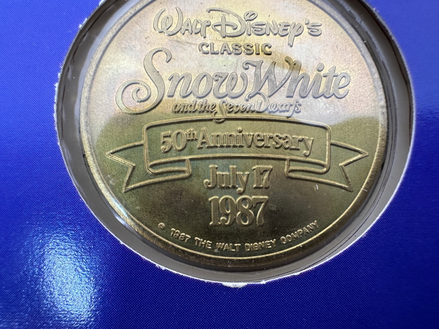 50th Anniversary Walt Disney's Classic Snow White And The Seven Dwarfs Special Edition Commemorative Ticket & Coin 1987 [Photo 12]