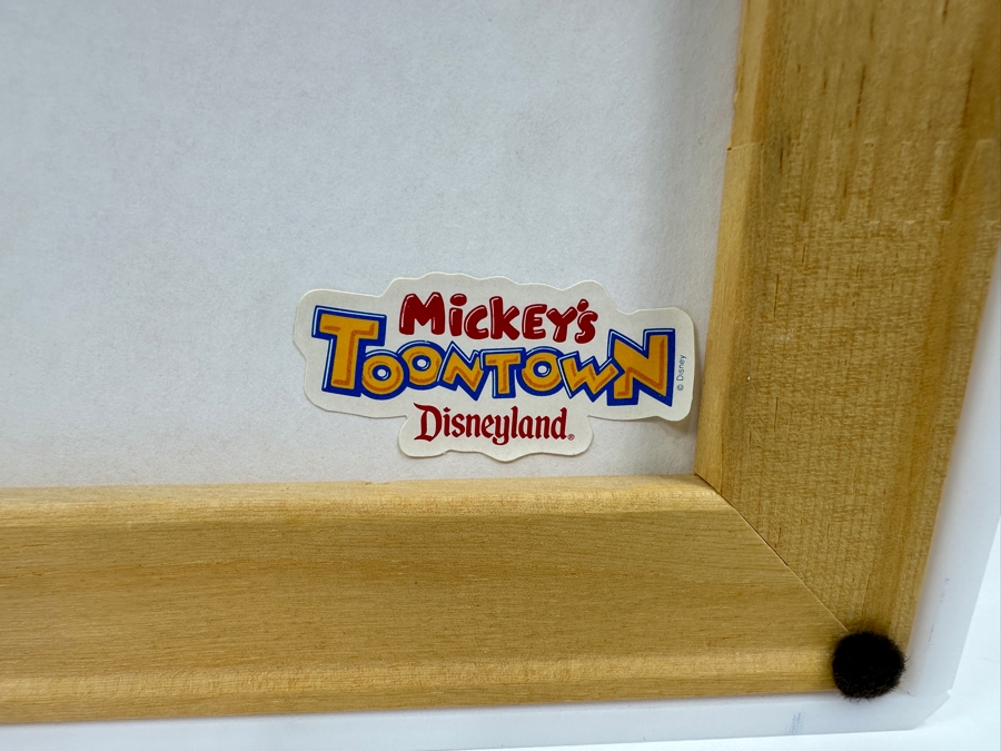 Shadowbox Framed Unused Disneyland Mickey's Toontown Special Edition Commemorative Passport Ticket With Pair Of Small Mickey Mouse And Minnie Mouse Figurines 1993 16W X 6.24H X 2D [Photo 16]