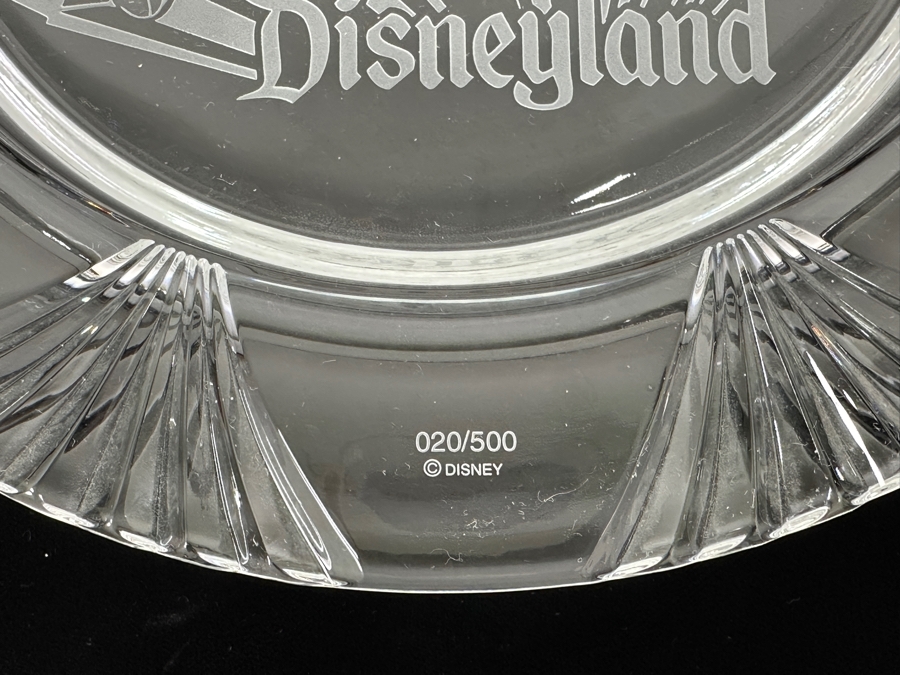 Limited Edition 40 Years Of Adventures Disneyland Etched Crystal Plate Numbered 20 Of 500 12'W [Photo 4]