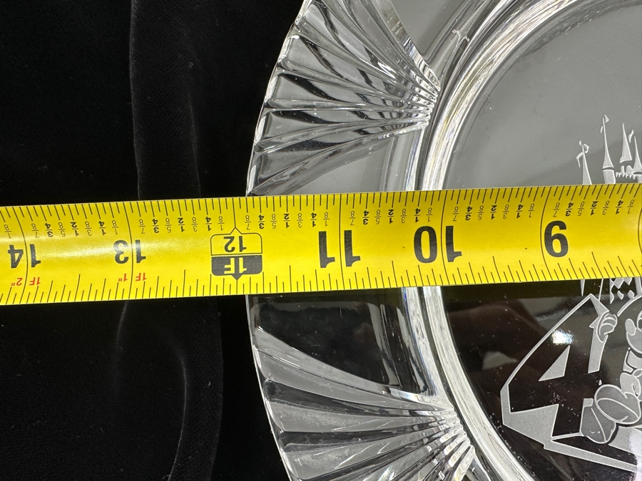 Limited Edition 40 Years Of Adventures Disneyland Etched Crystal Plate Numbered 20 Of 500 12'W [Photo 6]