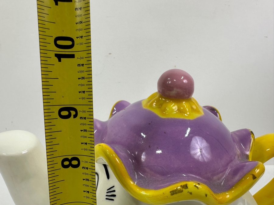 Vintage Disney Treasure Craft Mrs. Potts Teapot From Disney's Beauty And The Beast Cookie Jar 9.5H [Photo 11]
