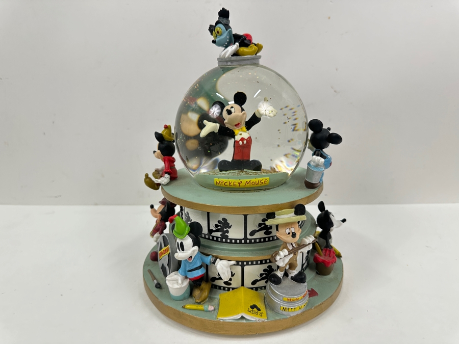 Disney Mickey Mouse Snow Globe With Tune 'Mickey Mouse Club March' By Dodd Jimmie 9.25H [Photo 2]