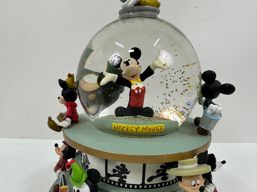 Disney Mickey Mouse Snow Globe With Tune 'Mickey Mouse Club March' By Dodd Jimmie 9.25H [Photo 4]