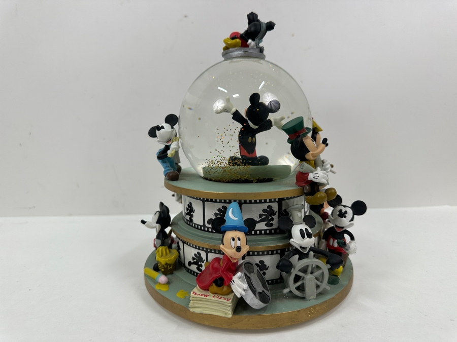 Disney Mickey Mouse Snow Globe With Tune 'Mickey Mouse Club March' By Dodd Jimmie 9.25H [Photo 7]