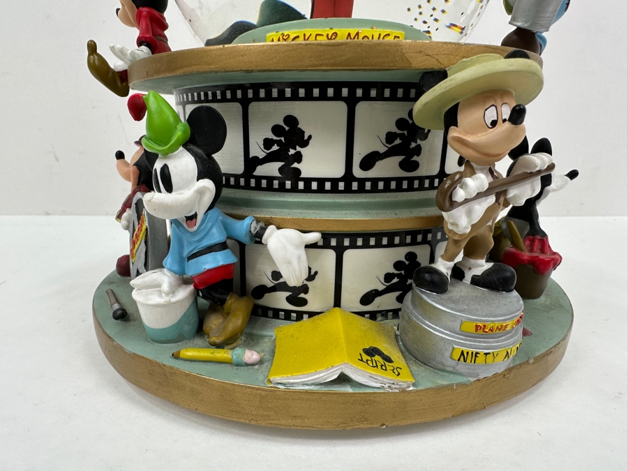 Disney Mickey Mouse Snow Globe With Tune 'Mickey Mouse Club March' By Dodd Jimmie 9.25H [Photo 3]