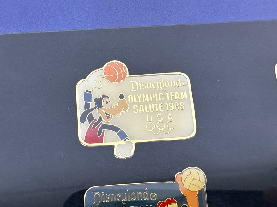Disneyland Olympic Team Salute 1988 Limited Edition Commemorative Disney Trading Pins Set Framed - 30 Disney Trading Pins 15.5 X 12.5 [Photo 12]