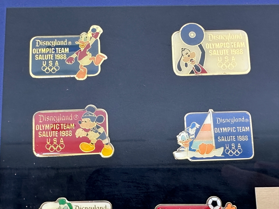 Disneyland Olympic Team Salute 1988 Limited Edition Commemorative Disney Trading Pins Set Framed - 30 Disney Trading Pins 15.5 X 12.5 [Photo 5]