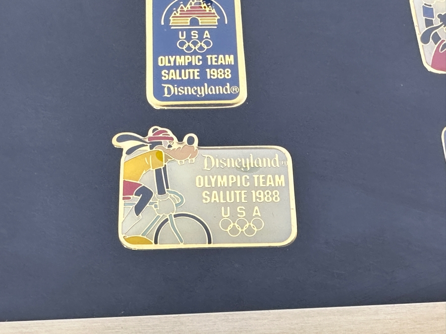 Disneyland Olympic Team Salute 1988 Limited Edition Commemorative Disney Trading Pins Set Framed - 30 Disney Trading Pins 15.5 X 12.5 [Photo 14]